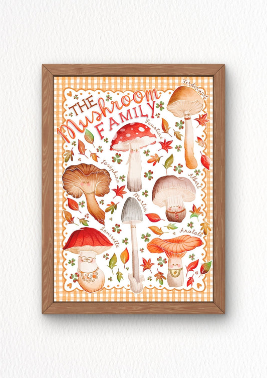 Illustration "The mushroom family"