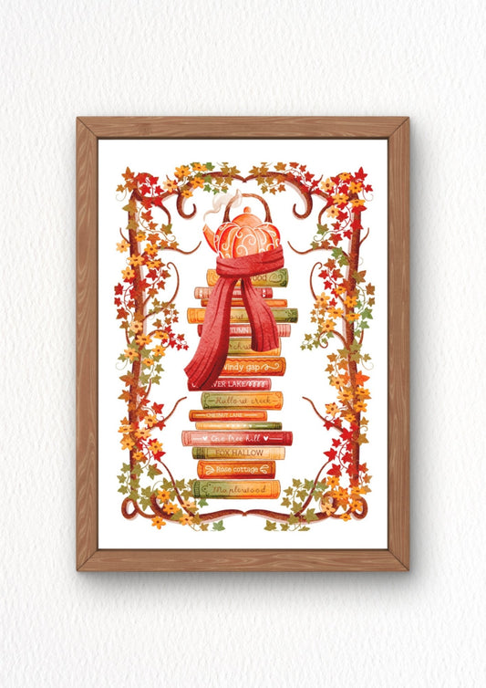 Illustration "Pile à lire d'automne"
