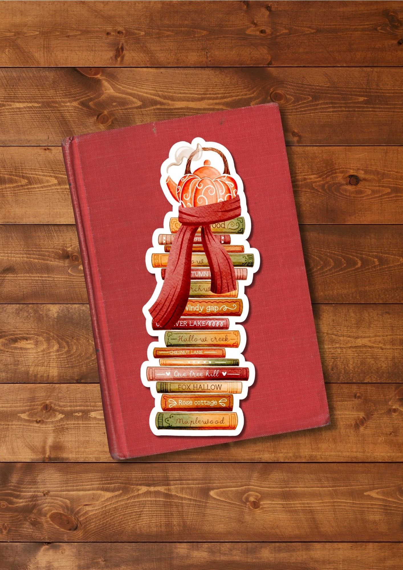 Marque-page "Pile à lire d'Automne"