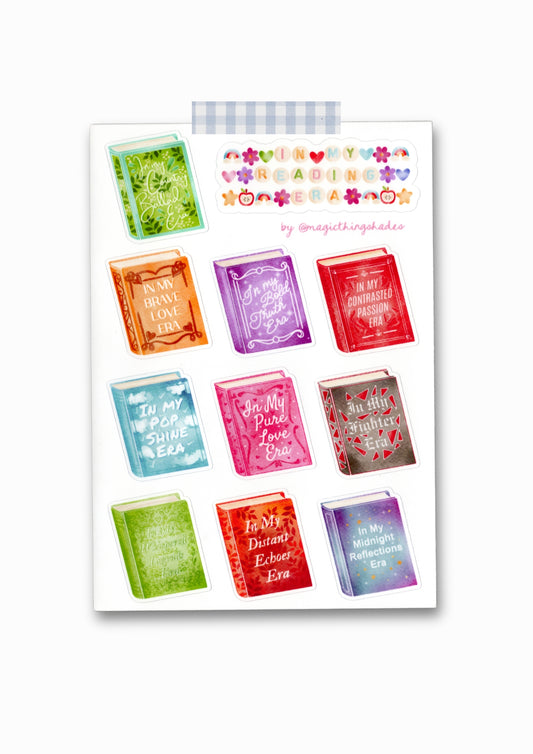 Planche de stickers "In my reading era"