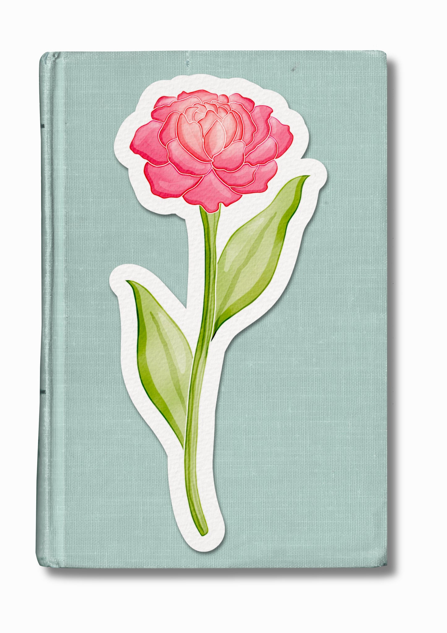 Marque-page illustré "Pivoine"