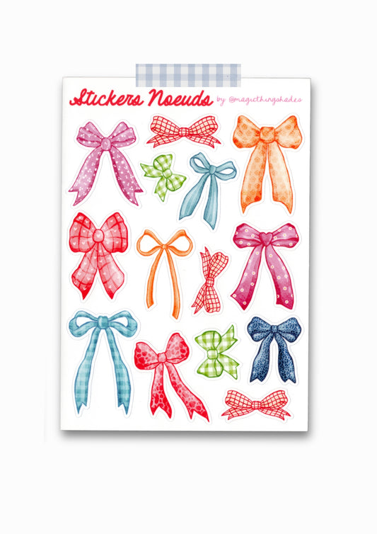 Planche de stickers "Petits noeuds"