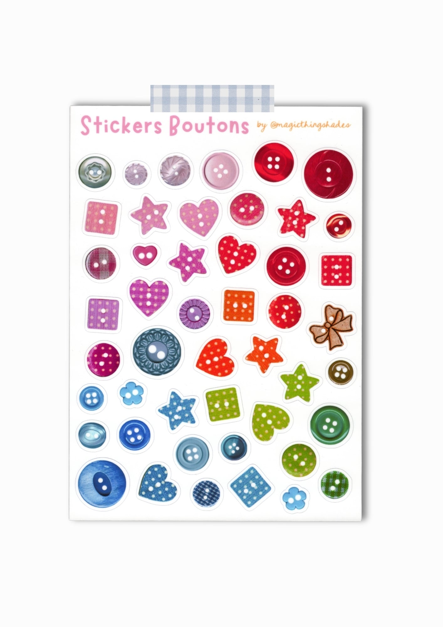 Planche de stickers "Petits boutons"