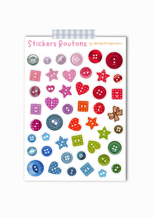 Planche de stickers "Petits boutons"