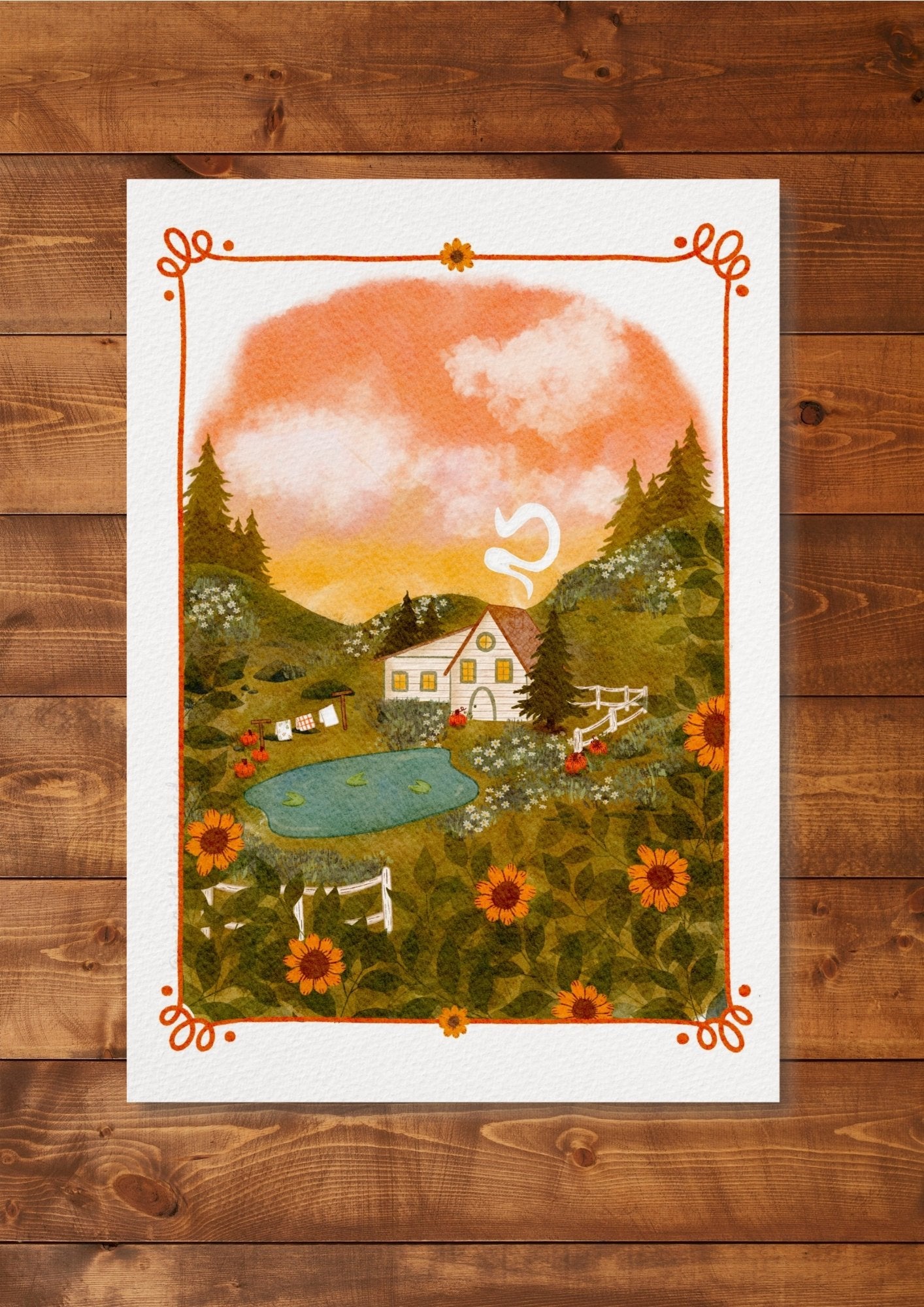 Illustration "Cottage d'automne" 1 - Magic Things Shades