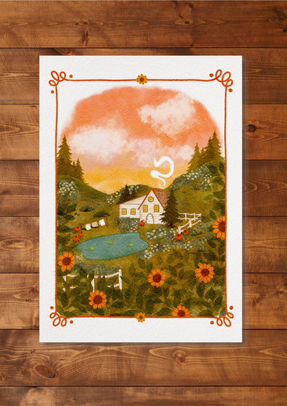 Illustration "Cottage d'automne" 1 - Magic Things Shades