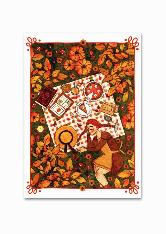 Illustration "Pique nique d'automne" A5
