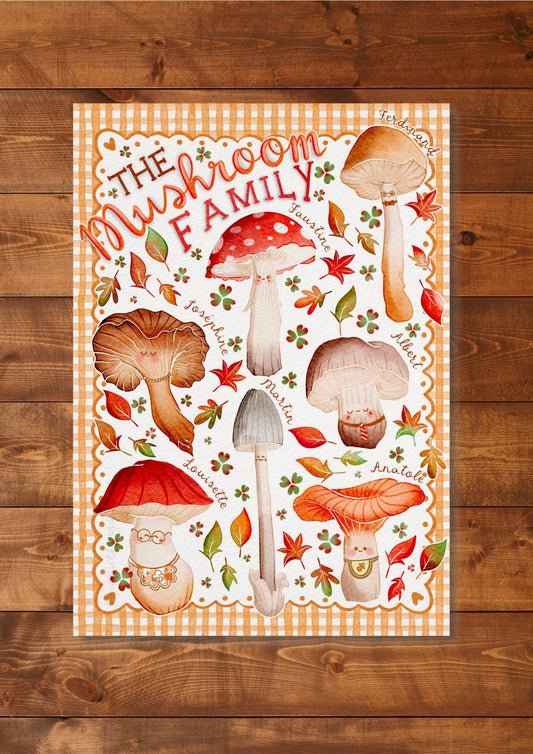 Illustration "The mushroom family"