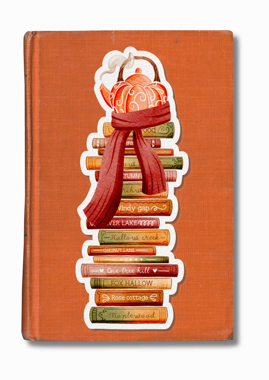 Marque-page "Pile à lire d'Automne"