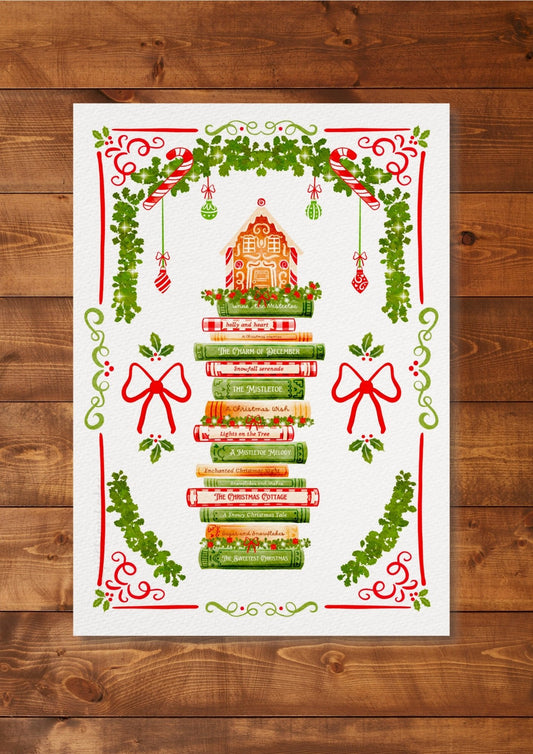 Illustration "Gingerbread house Pile à lire"