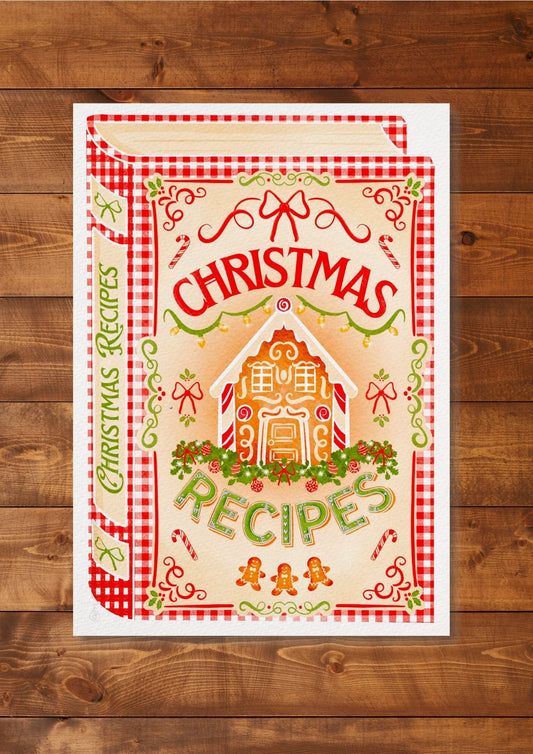 Illustration "Christmas recipes book"