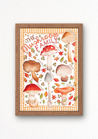 Illustration "The mushroom family"
