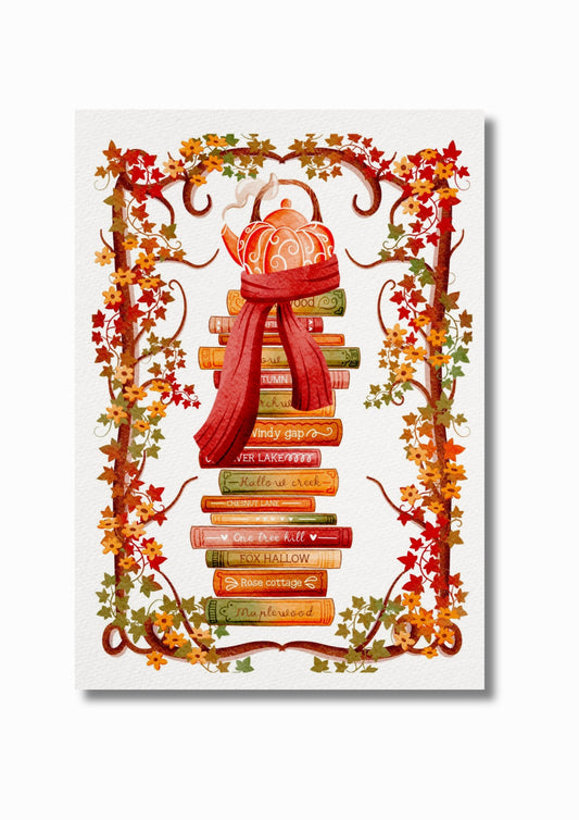 Illustration "Pile à lire d'automne"