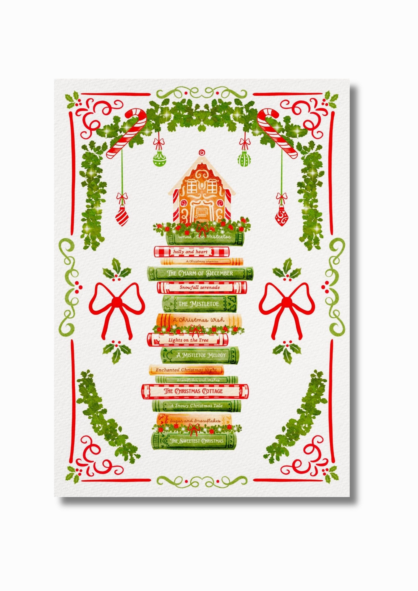 Illustration "Gingerbread house Pile à lire"