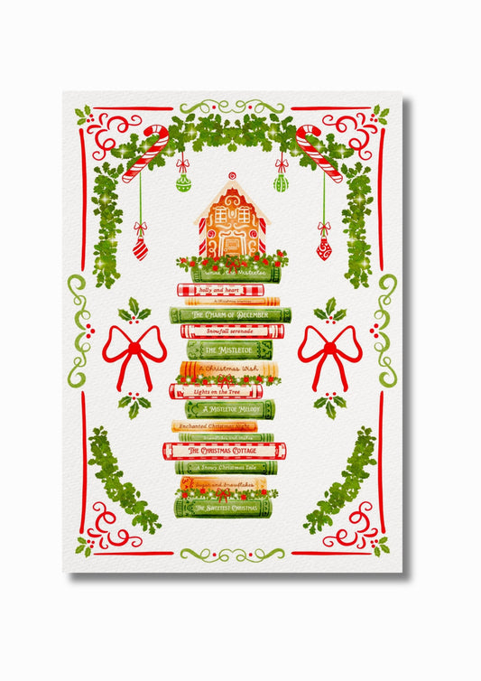 Illustration "Gingerbread house Pile à lire"