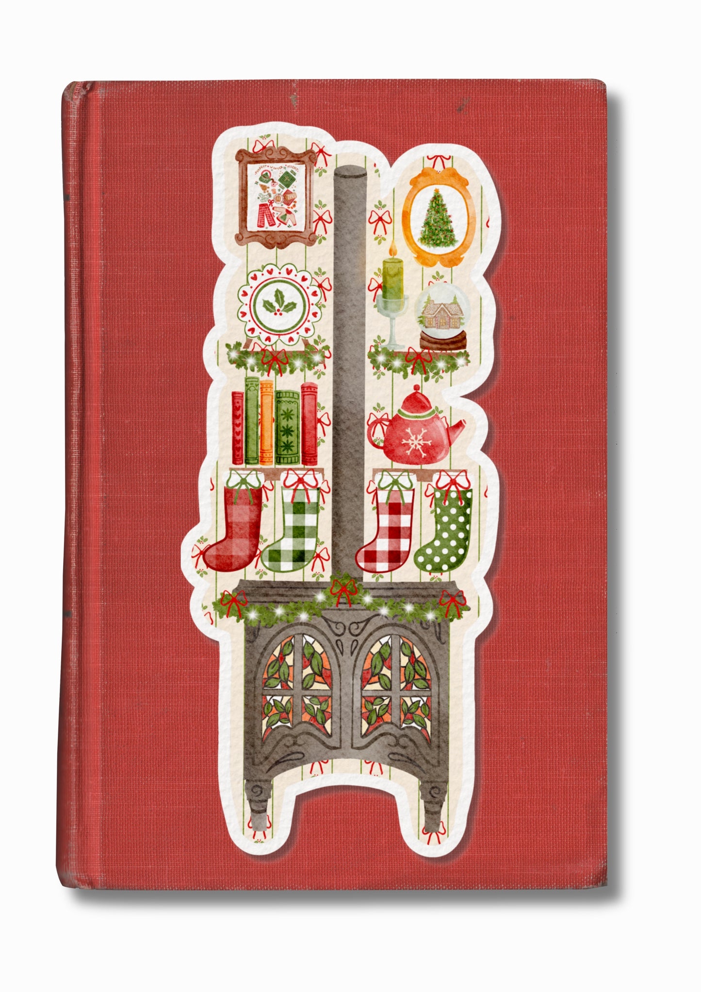 Marque-page "La cheminée de Noël"