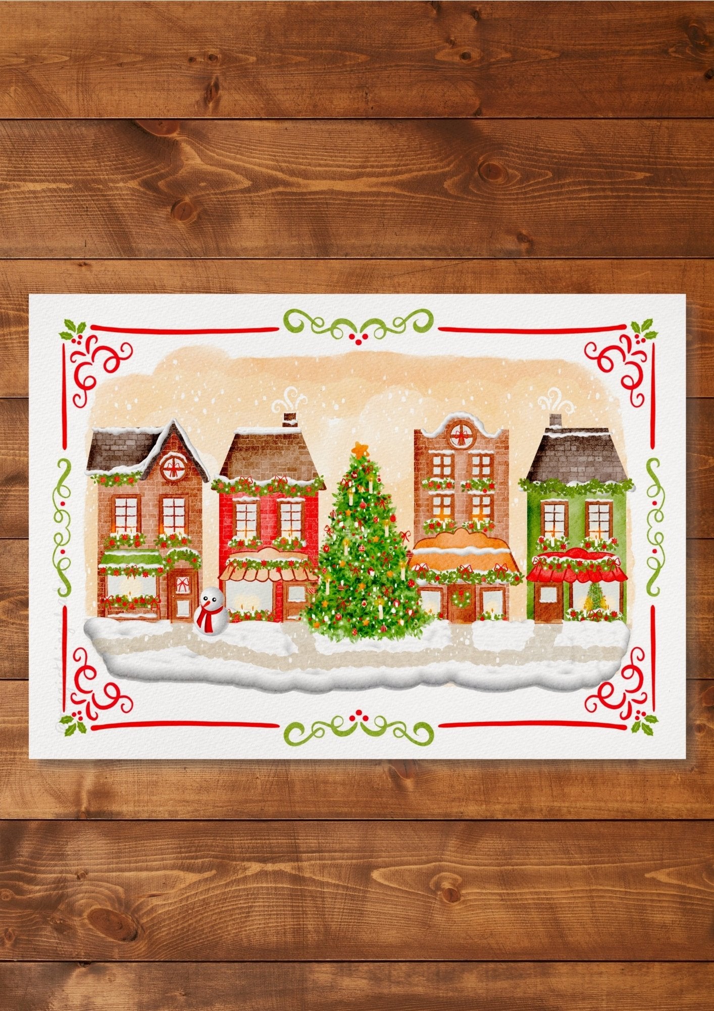 Illustration "Christmas street"
