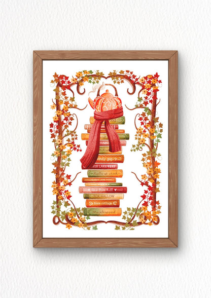 Illustration "Pile à lire d'automne"