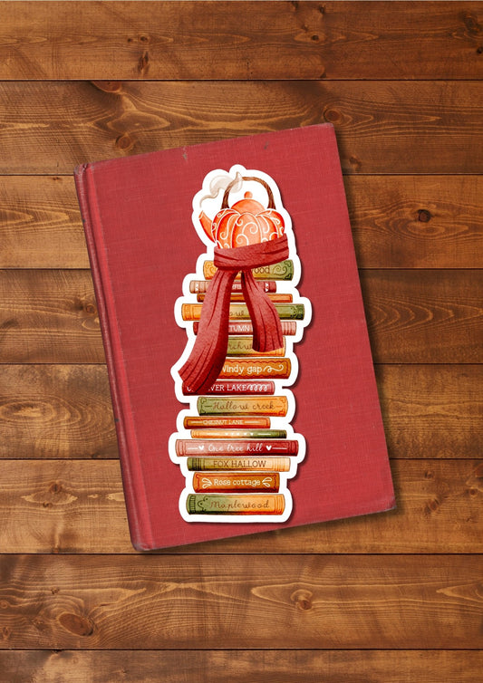 Marque-page "Pile à lire d'Automne"