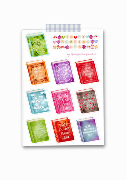 Planche de stickers "In my reading era"