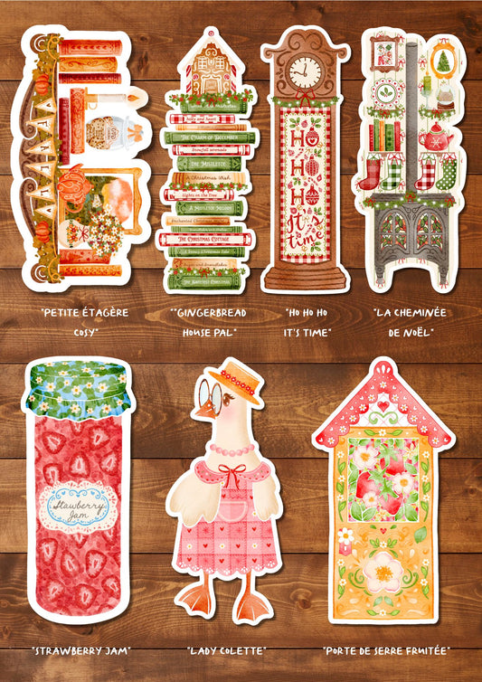 Stickers illustrés à l’unité – Créations artisanales pour journaling et papeterie