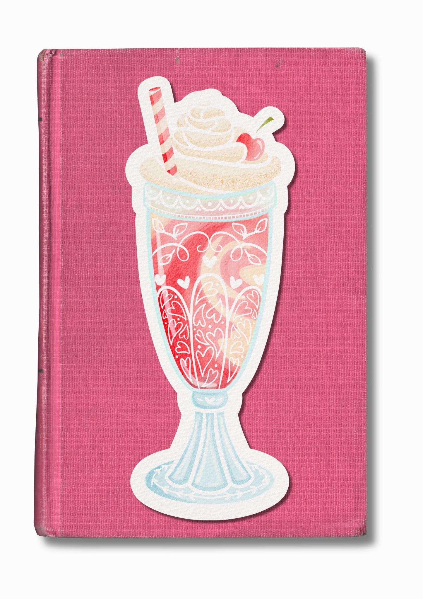 Marque-page illustré "Strawberry Milkshake"