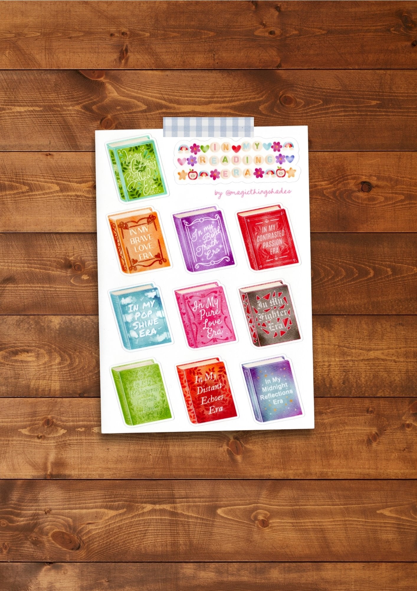 Planche de stickers 2 "In my reading era" - Magic Things Shades