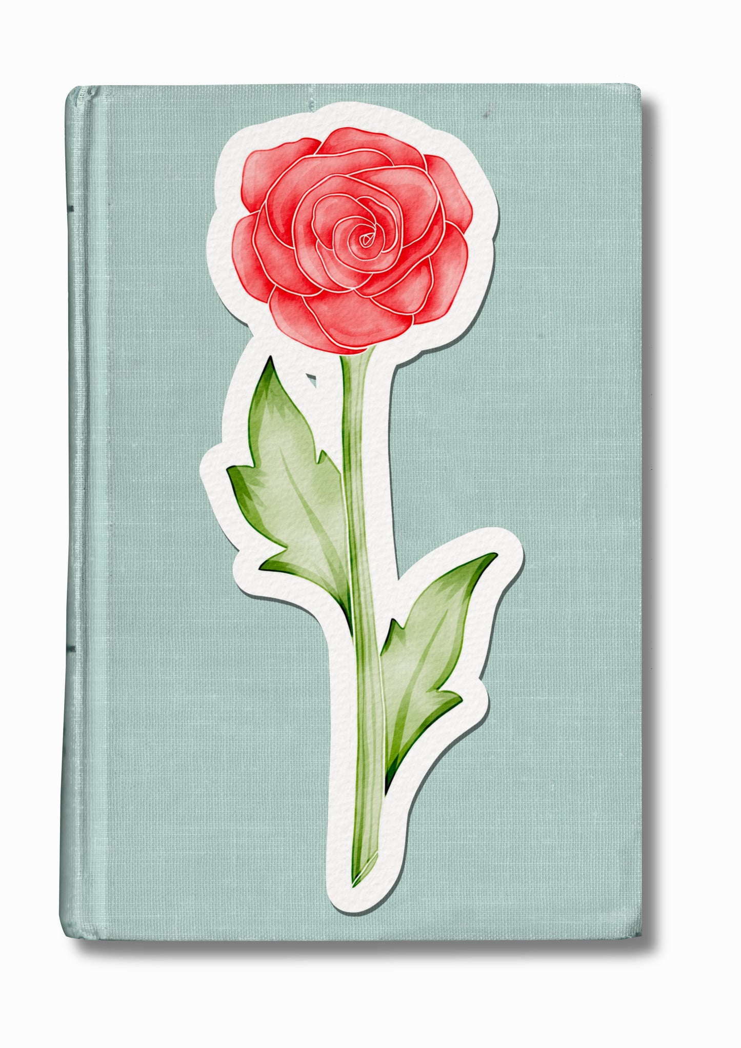 Marque-page illustré "Rose"