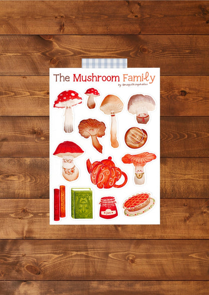 Planche de stickers 2 "The mushroom family" - Magic Things Shades
