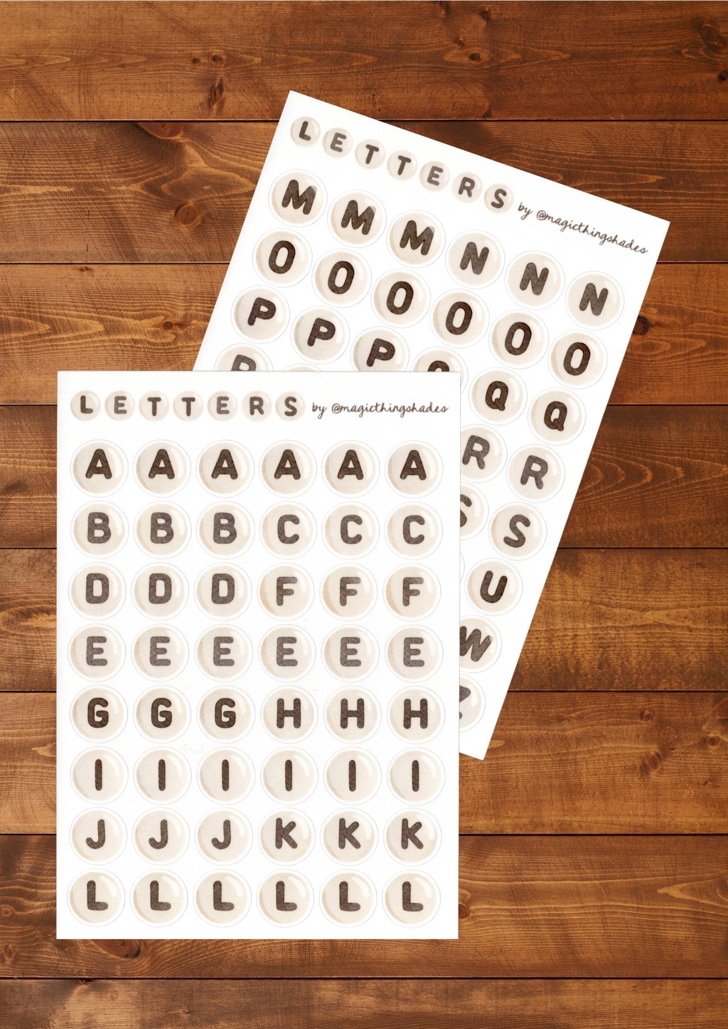 "Alphabet perles blanches" - Magic Things Shades