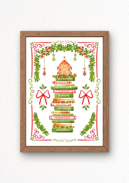 Illustration "Gingerbread house Pile à lire"