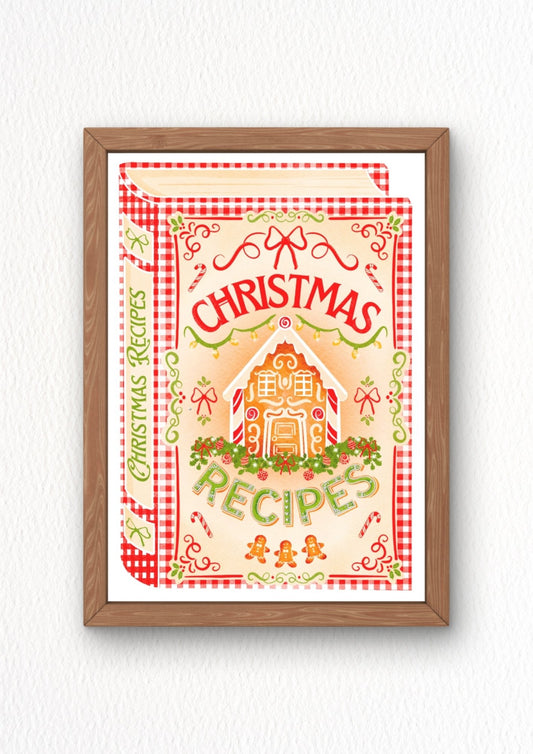 Illustration "Christmas recipes book"