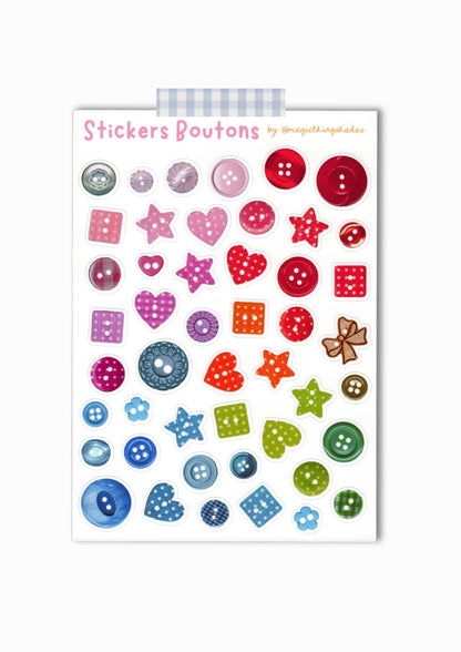Planche de stickers "Petits boutons"